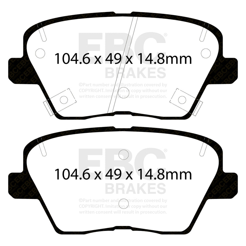 EBC DP22363 product-specific pad shape illustration