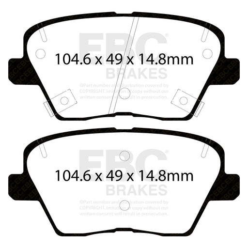 EBC DP22363 product-specific pad shape illustration