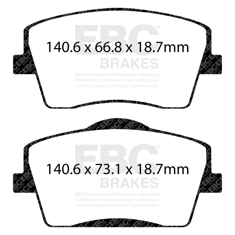EBC DP42365R product-specific pad shape illustration