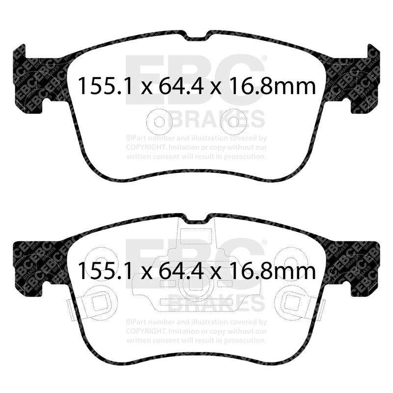 EBC DPX2372 product-specific pad shape illustration