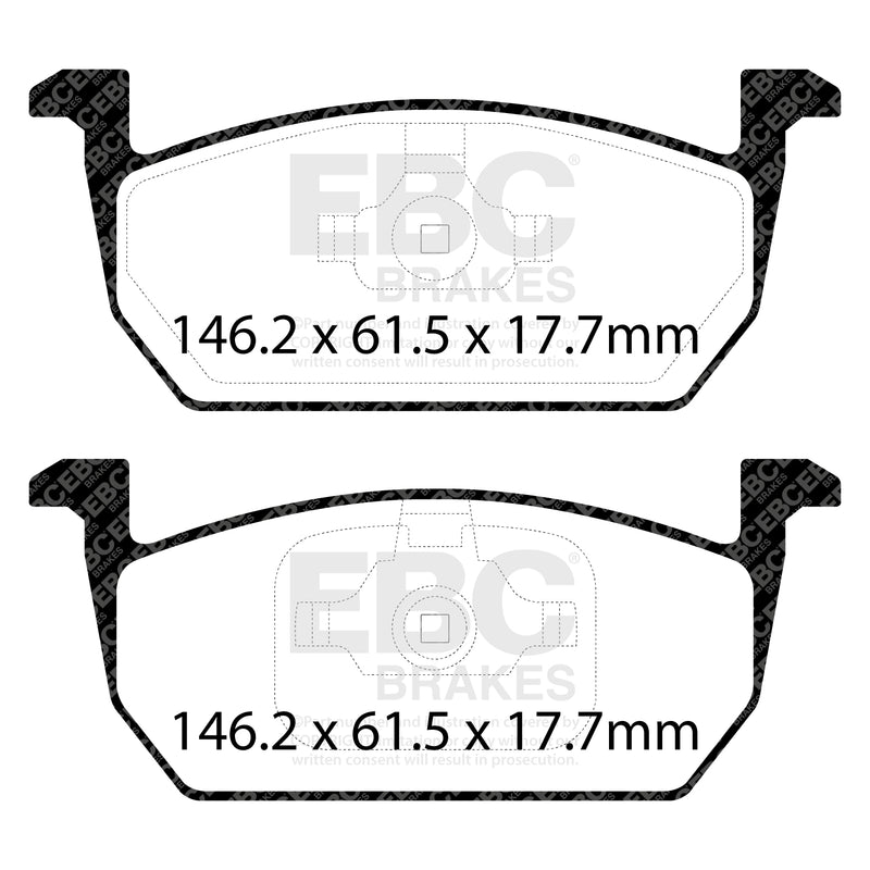 EBC DP42374R product-specific pad shape illustration