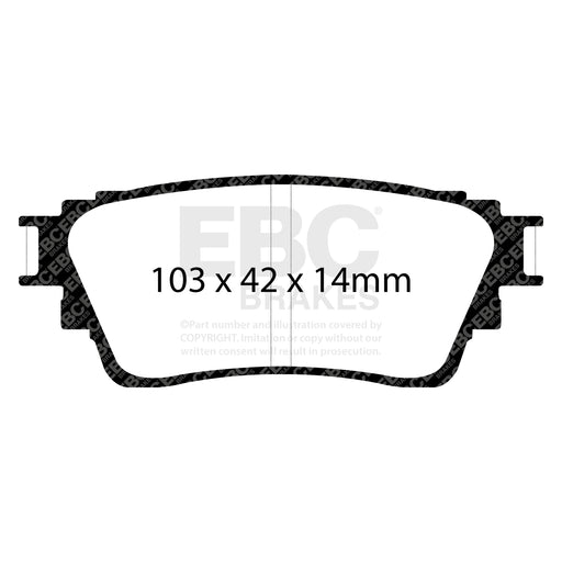 EBC DP62376 product-specific pad shape illustration