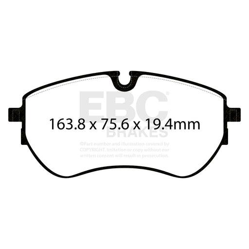 EBC DPX2377 product-specific pad shape illustration