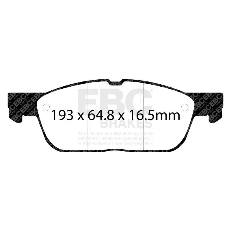 EBC DP52383NDX product-specific pad shape illustration