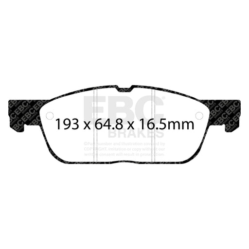 EBC DP52383NDX product-specific pad shape illustration
