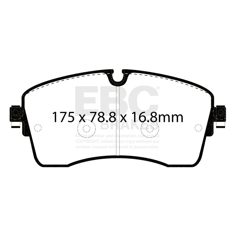 EBC DPX2385 product-specific pad shape illustration