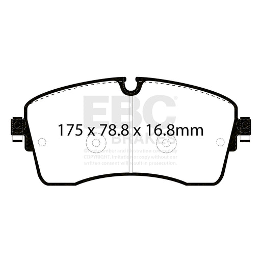 EBC DPX2385 product-specific pad shape illustration