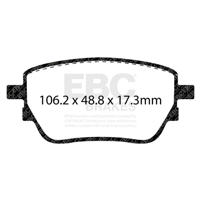 EBC DPX2389 product-specific pad shape illustration