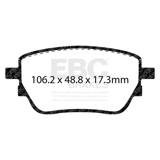 EBC DPX2389 product-specific pad shape illustration