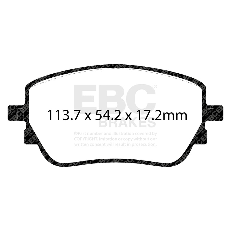 EBC DPX2391 product-specific pad shape illustration