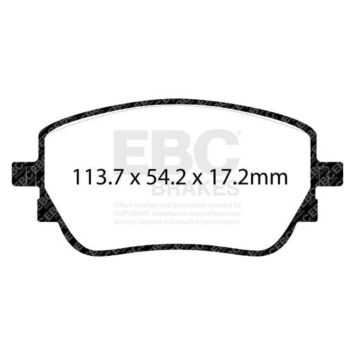 EBC DPX2391 product-specific pad shape illustration