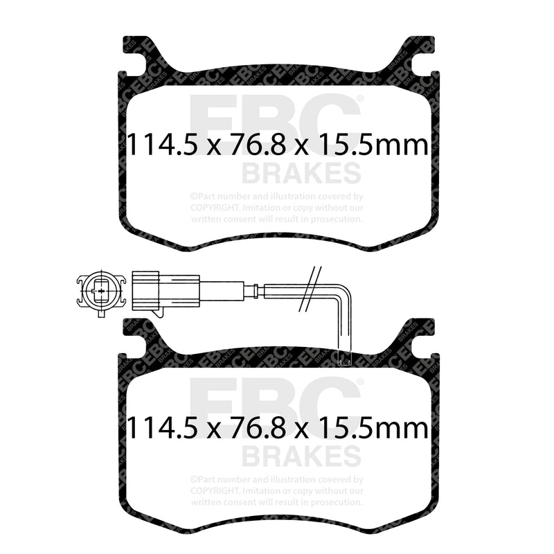 EBC DPX2392 product-specific pad shape illustration