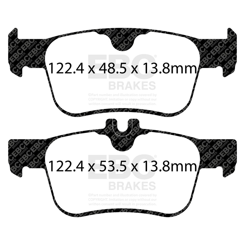EBC DP52402NDX product-specific pad shape illustration