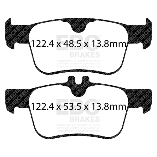 EBC DP42402R product-specific pad shape illustration