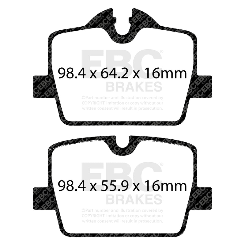 EBC DP42405R product-specific pad shape illustration