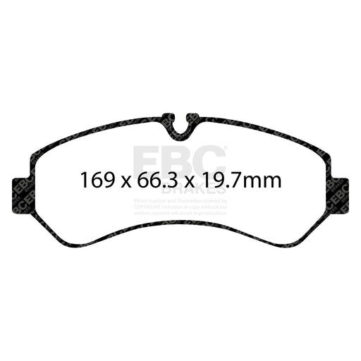 EBC DPX2406 product-specific pad shape illustration