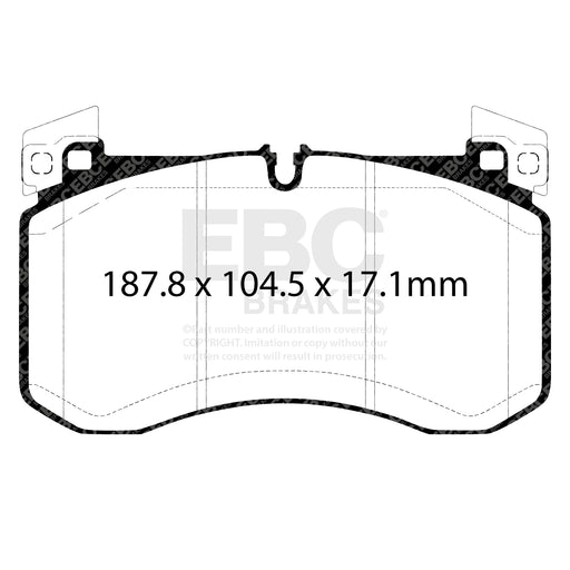 EBC DP42409R product-specific pad shape illustration