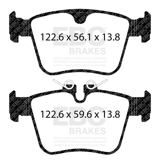 EBC DPX2411 product-specific pad shape illustration