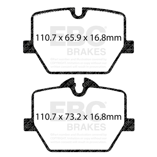 EBC DPX2415 product-specific pad shape illustration