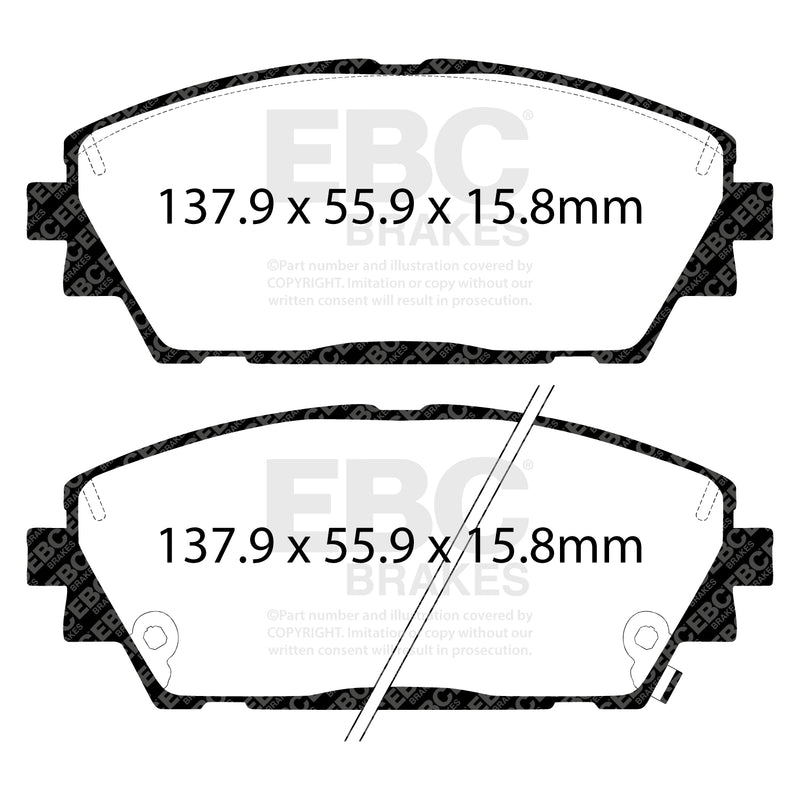 EBC DP42416R product-specific pad shape illustration