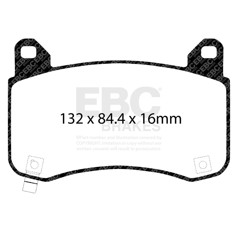 EBC DP42418R product-specific pad shape illustration