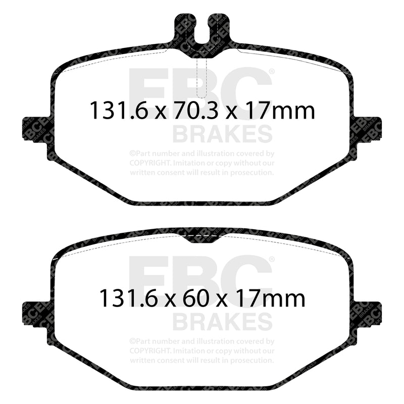 EBC DPX2427 product-specific pad shape illustration