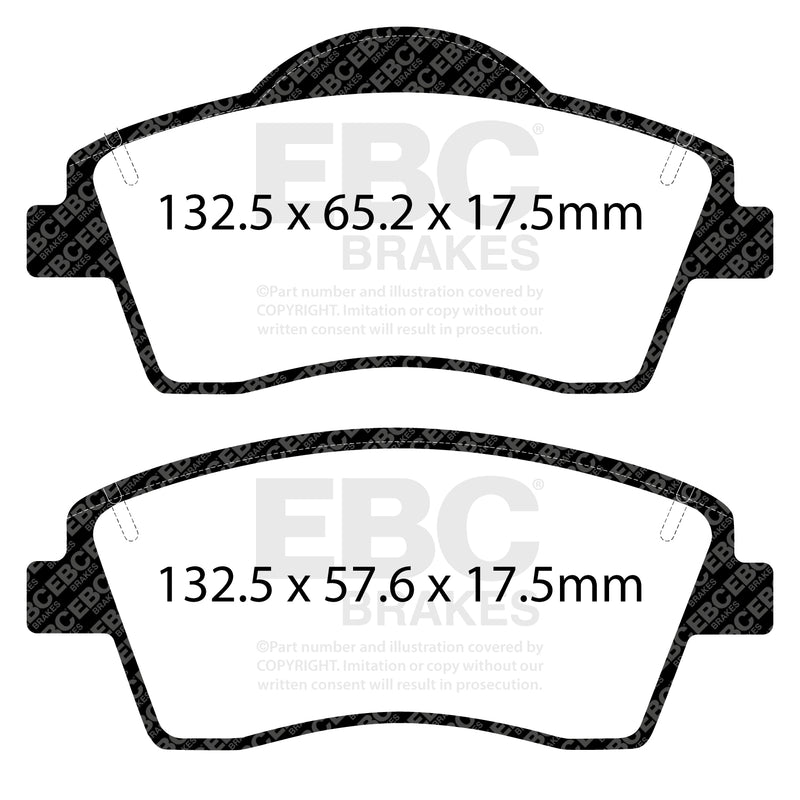 EBC DPX2429 product-specific pad shape illustration