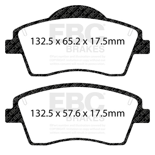EBC DPX2429 product-specific pad shape illustration