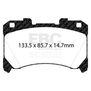 EBC DP82430RP1 product-specific pad shape illustration