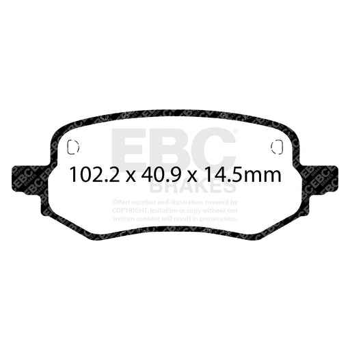EBC DPX2432 product-specific pad shape illustration