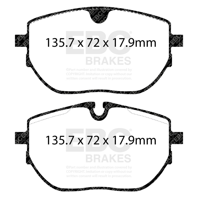 EBC DP42433R product-specific pad shape illustration