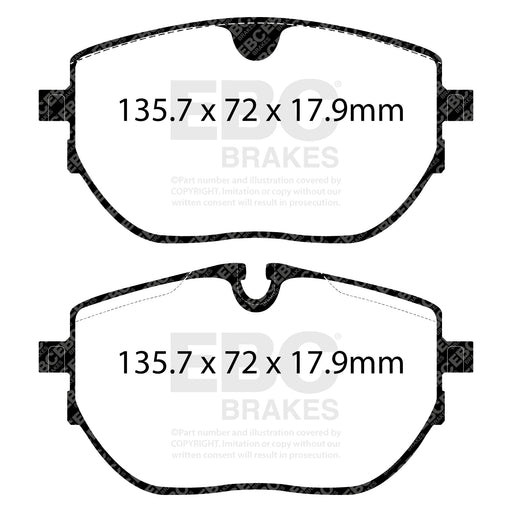 EBC DP42433R product-specific pad shape illustration