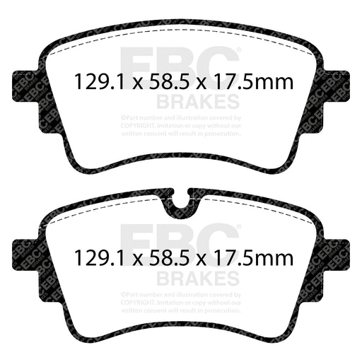 EBC DPX2435 product-specific pad shape illustration