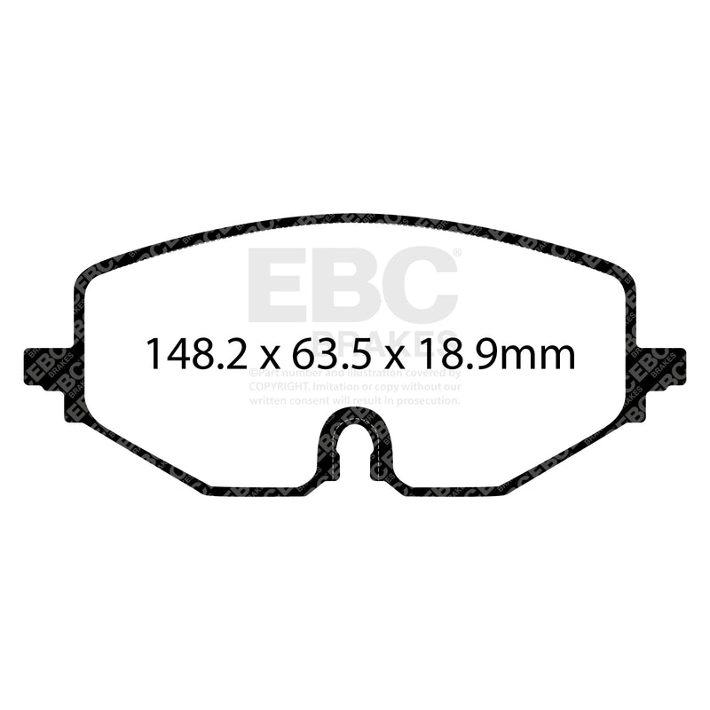 EBC DPX2439 product-specific pad shape illustration