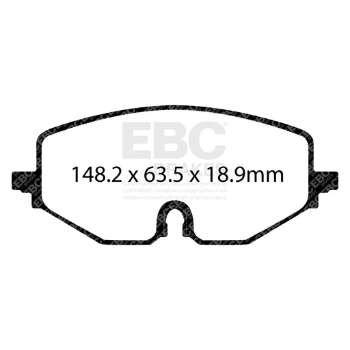 EBC DPX2439 product-specific pad shape illustration