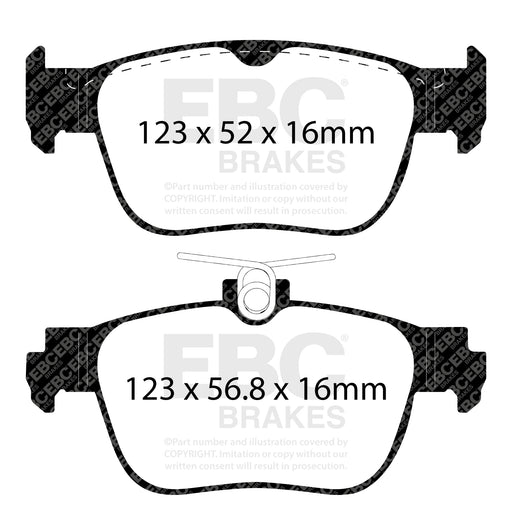 EBC DPX2440 product-specific pad shape illustration