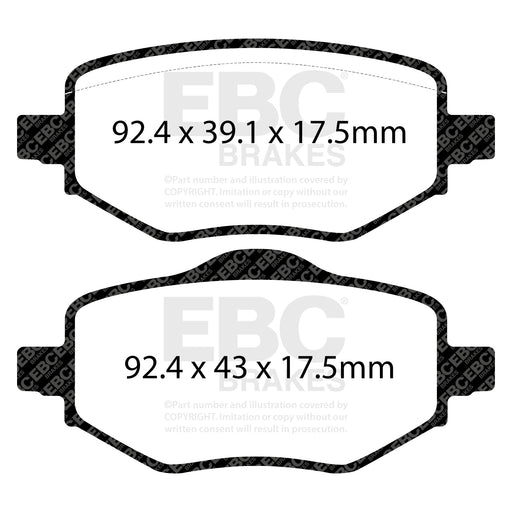 EBC DPX2442 product-specific pad shape illustration