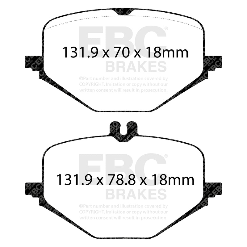 EBC DP42443R product-specific pad shape illustration
