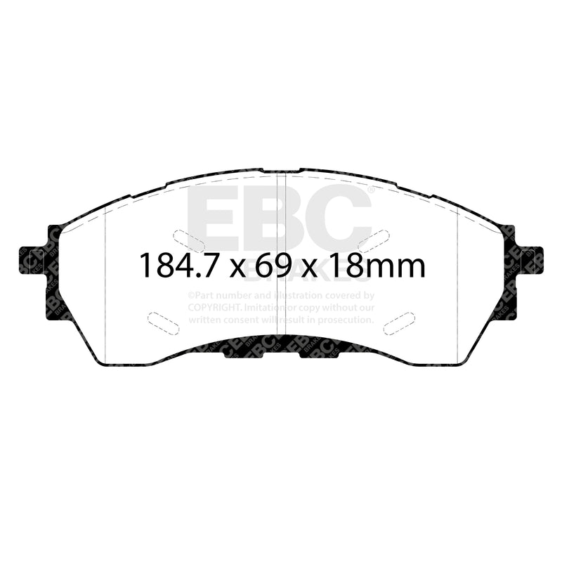 EBC DPX2445 product-specific pad shape illustration