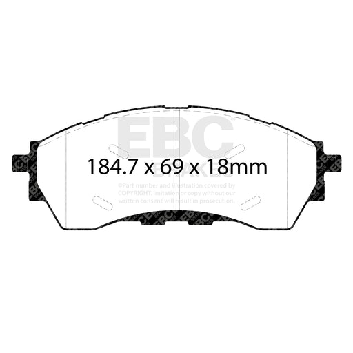 EBC DPX2445 product-specific pad shape illustration