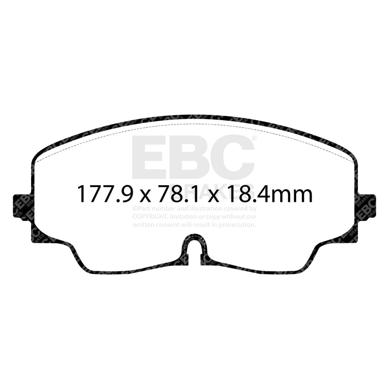 EBC DP82448RPX product-specific pad shape illustration