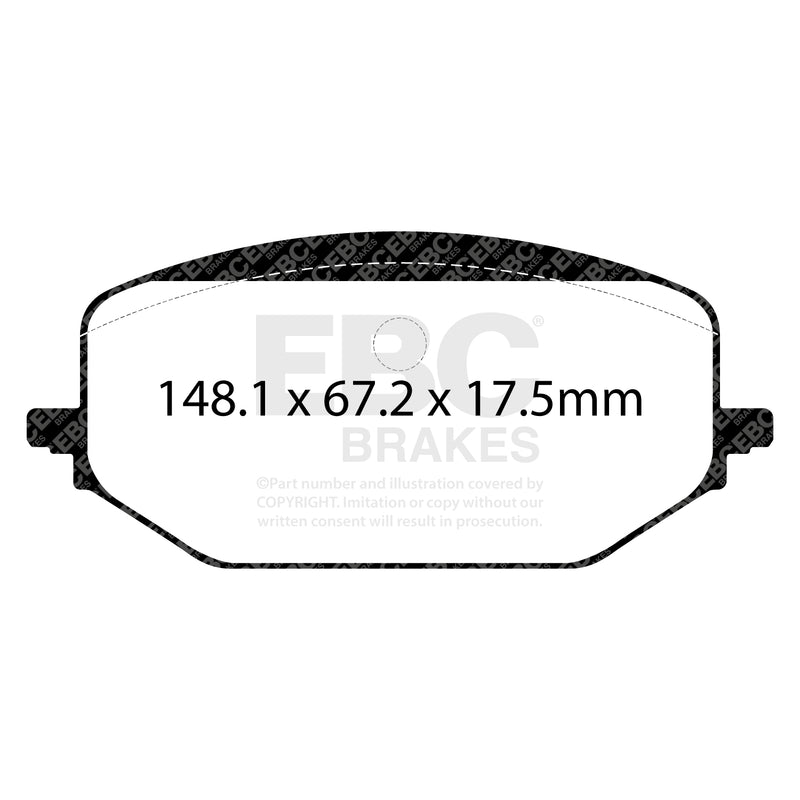 EBC DPX2476 product-specific pad shape illustration