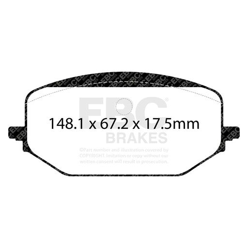 EBC DPX2476 product-specific pad shape illustration