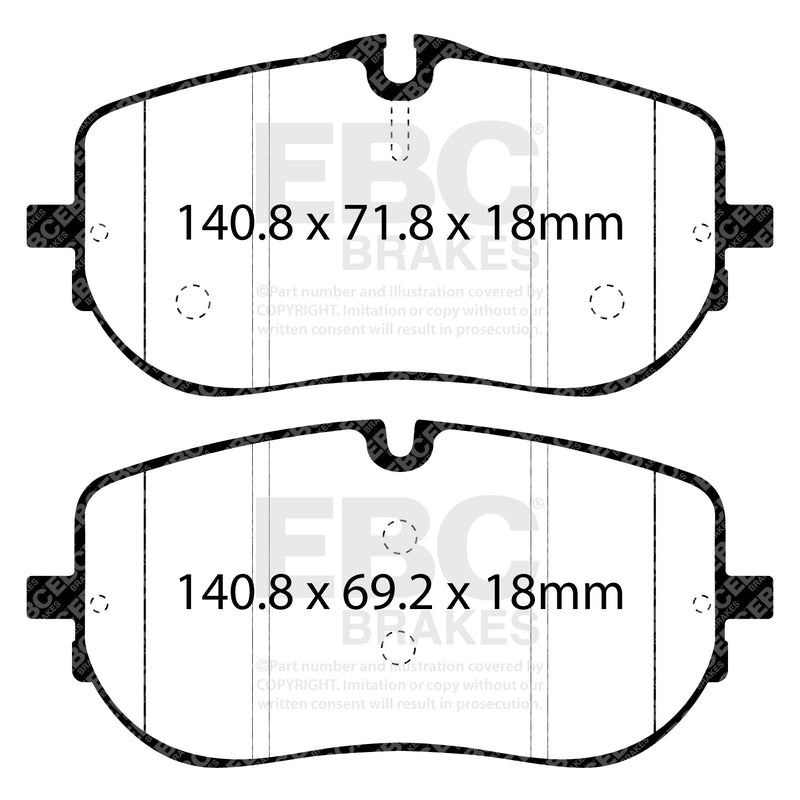 EBC DPX2484 product-specific pad shape illustration