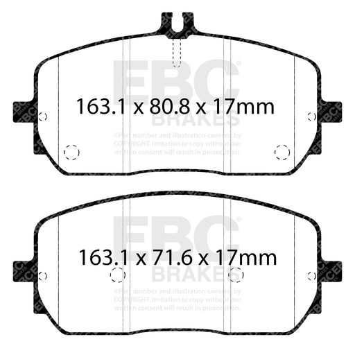 EBC DPX2485 product-specific pad shape illustration