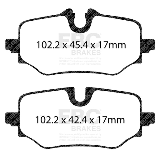EBC DP42507R product-specific pad shape illustration