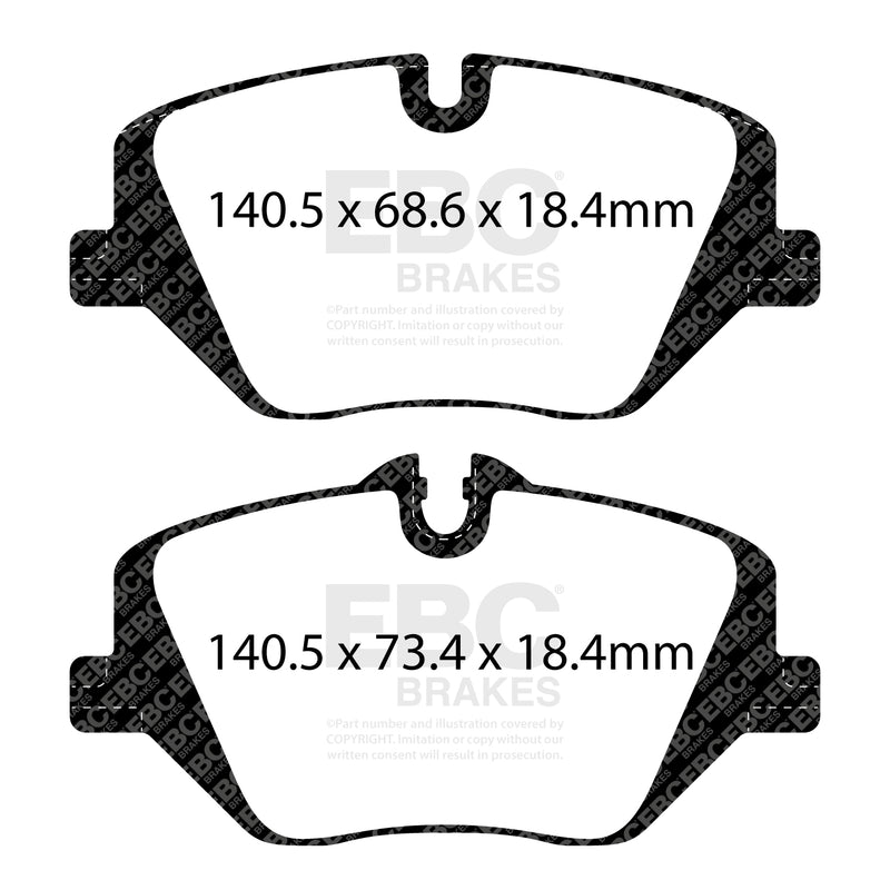 EBC DP42508R product-specific pad shape illustration