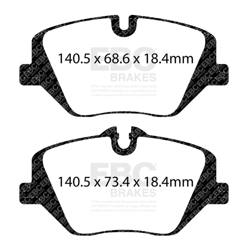 EBC DPX2508 product-specific pad shape illustration