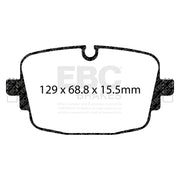 EBC DP52516NDX product-specific pad shape illustration
