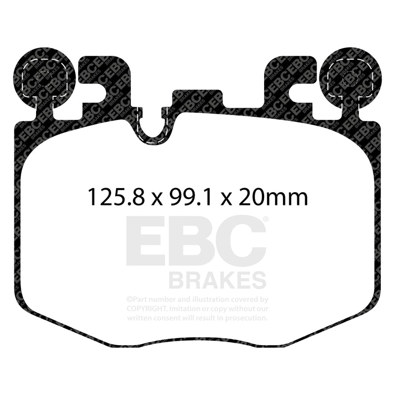 EBC DPX2522 product-specific pad shape illustration